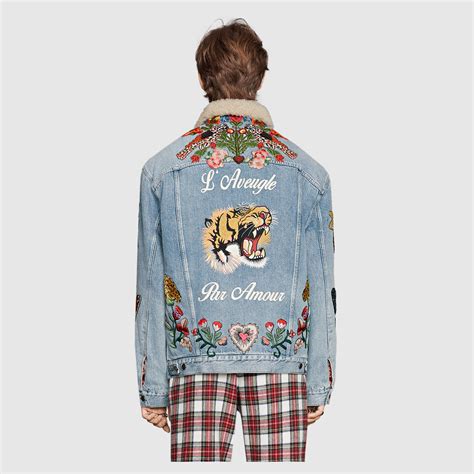 gucci denim jacket for men|genuine Gucci denim jacket.